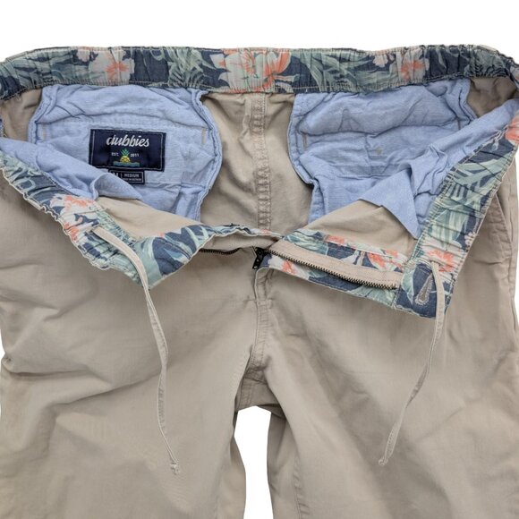 Chubbies Chino Pants Mens Khaki Beige Flat Front Cotton Stretch Straight Size M - Picture 6 of 12